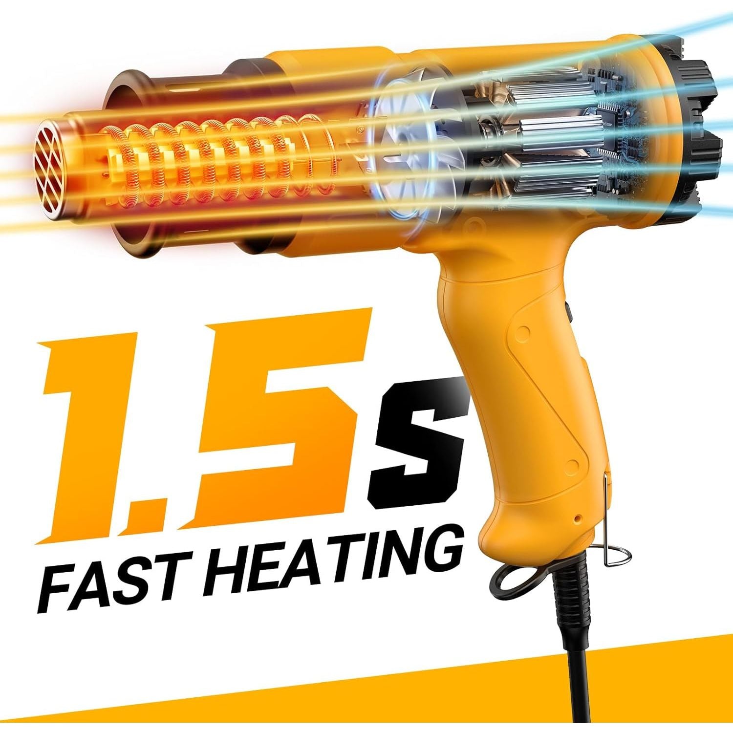 SEEKONE 2000W Professional Hot Air Gun 50℃- 600℃ Variable Temperature Control