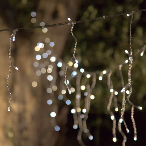 Lumify USB Solar Christmas Icicle Lights - 100 LEDs