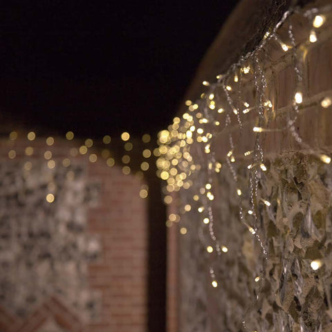 Lumify USB Solar Christmas Icicle Lights - 100 LEDs