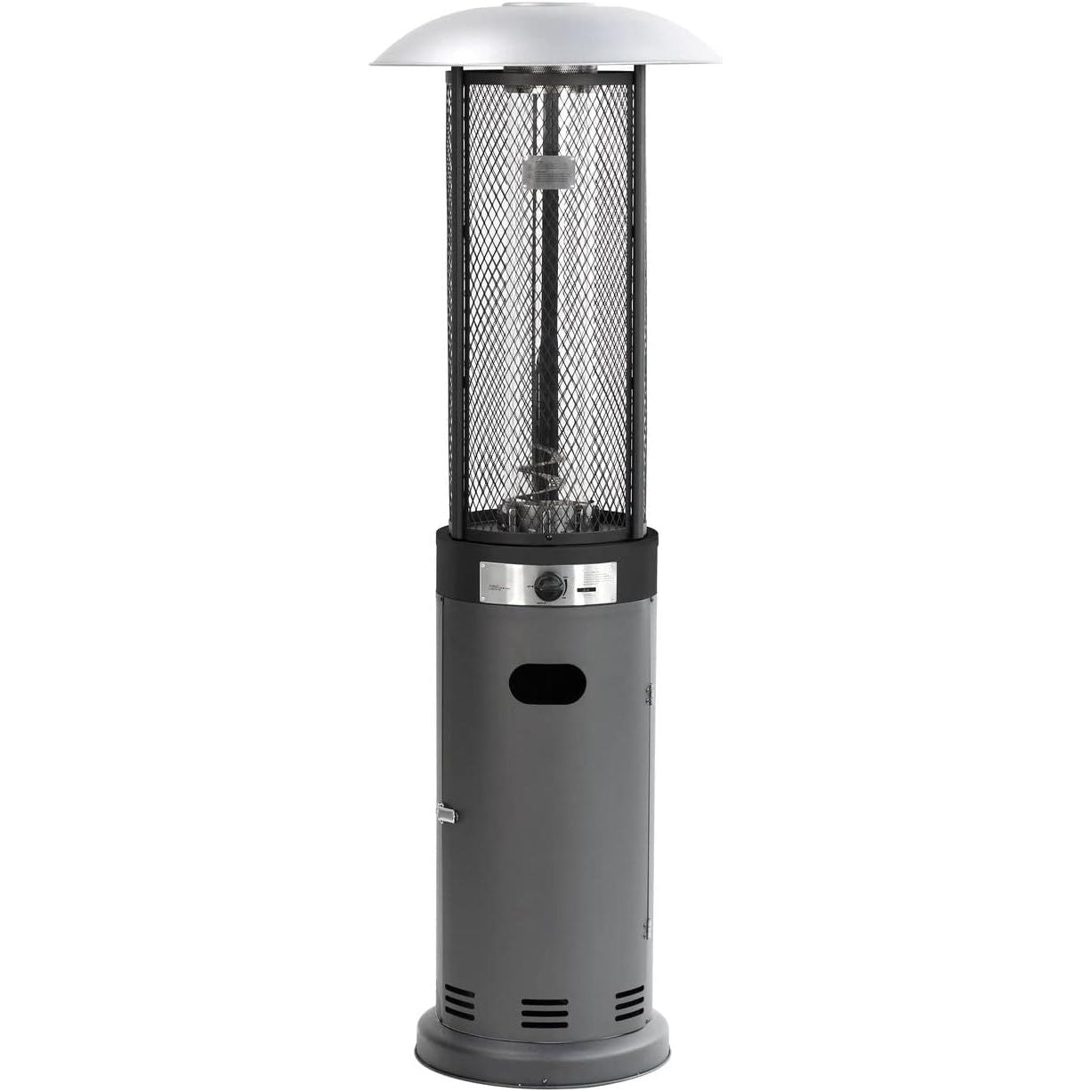 Outdoor Freestanding Gas Patio Heater in Grey - Cover, Regulator & Hose Included