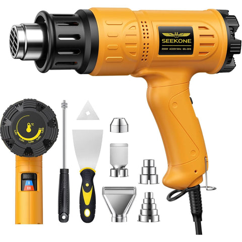 SEEKONE 2000W Professional Hot Air Gun 50℃- 600℃ Variable Temperature Control