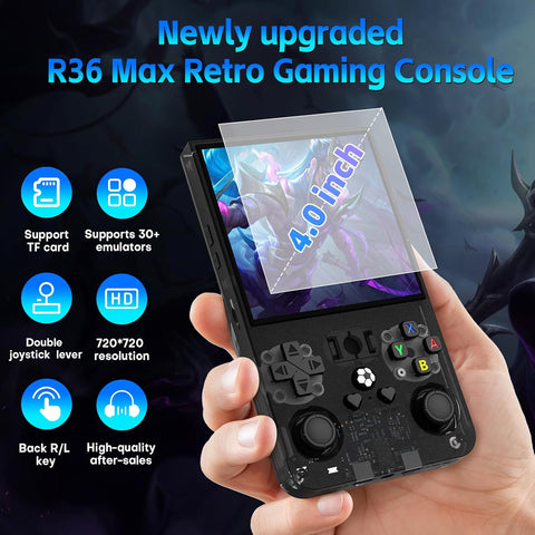 R36MAX Retro Games Console, 128GB Handheld Games Consoles with 22000+ Classic Games