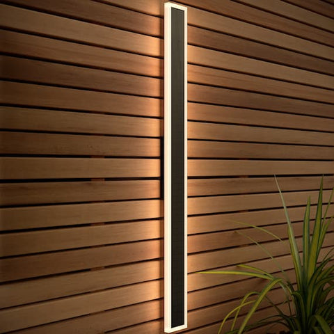 Halo Rectangle Solar Wall Light Warm White and White