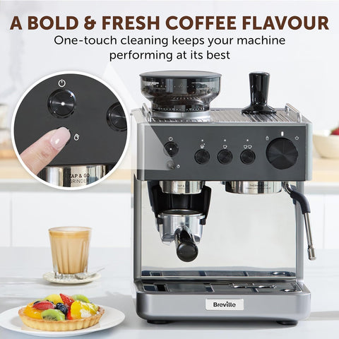 Breville Barista Classic Espresso Machine Bean to Cup Coffee Maker with Integrated Coffee Grinder & Milk Frother