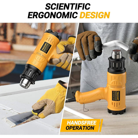 SEEKONE 2000W Professional Hot Air Gun 50℃- 600℃ Variable Temperature Control